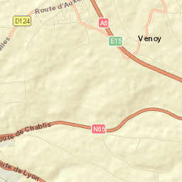 Venoy Street Map