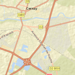 Cernay Street Map