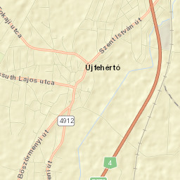 Újfehértó Street Map