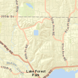 Lake Forest Park Street Map