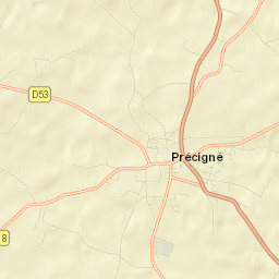 Précigné Street Map