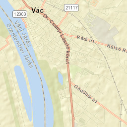 Vác Street Map