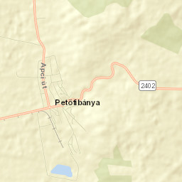 Petőfibánya Street Map