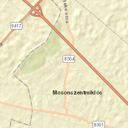 Mosonszentmiklós Street Map