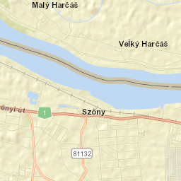 Szőny Street Map