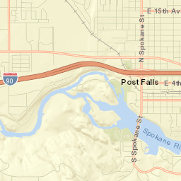 Post Falls Street Map
