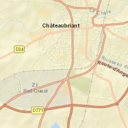 Châteaubriant Street Map