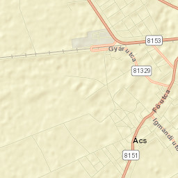Ács Street Map