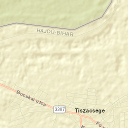 Tiszacsege Street Map