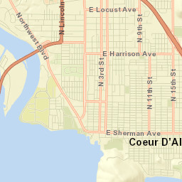 Coeur d'Alene Street Map