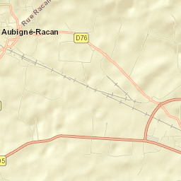 Aubigné-Racan Street Map