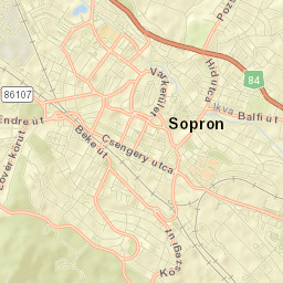 Sopron Street Map