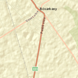 Bősárkány Street Map