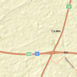 Csém Street Map