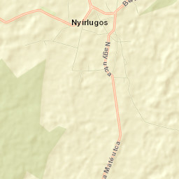 Nyírlugos Street Map