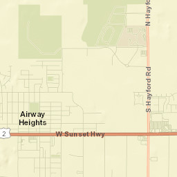 Airway Heights Street Map