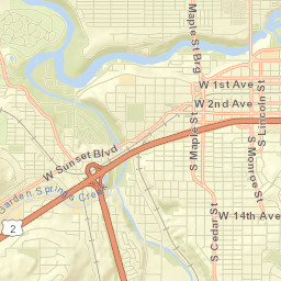 Spokane, Washington Street Map