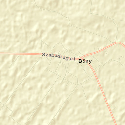 Bőny Street Map