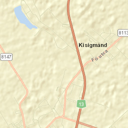 Kisigmánd Street Map