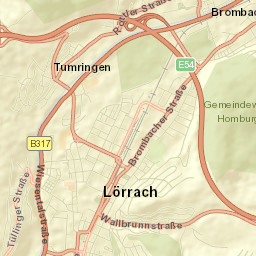 Lörrach Street Map