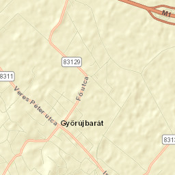 Győrújbarát Street Map
