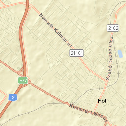 Fót Street Map