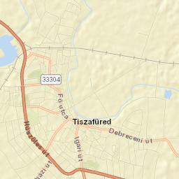 Tiszafüred Street Map
