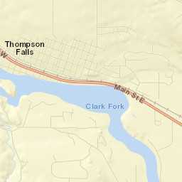 Thompson Falls Street Map