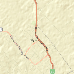 Nyúl Street Map