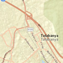 Tatabánya Street Map