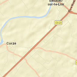 Corzé Street Map