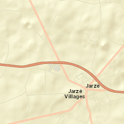 Jarzé Street Map