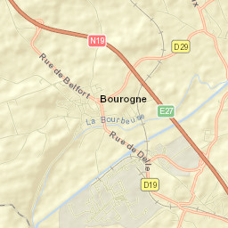 Bourogne Street Map