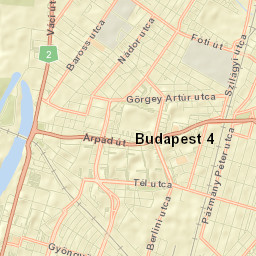 Budapest IV. kerület Street Map