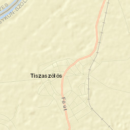 Tiszaszőlős Street Map