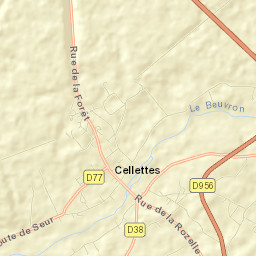 Cellettes Street Map