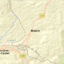 Fesches-le-Châtel Street Map