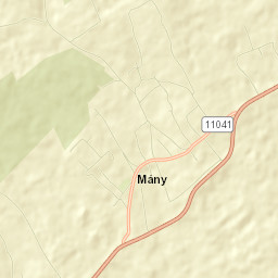 Mány Street Map