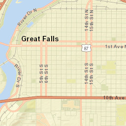 Great Falls Street Map