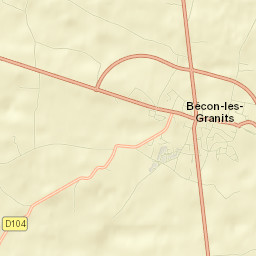 Bécon-les-Granits Street Map