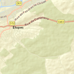 Étupes Street Map