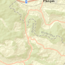 Pfungen Street Map