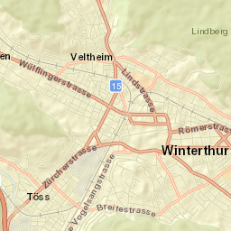Töss (Kreis 4) / Schlosstal Street Map