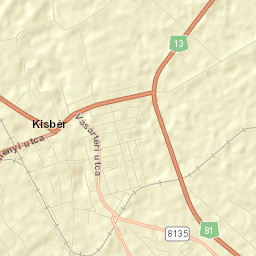 Kisbér Street Map