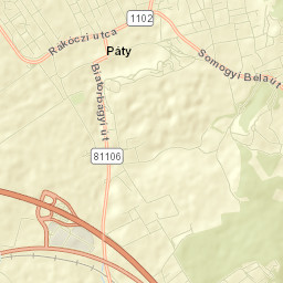 Páty Street Map