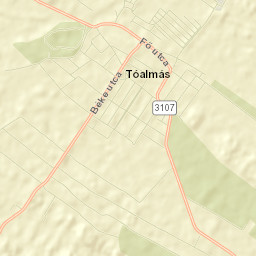 Tóalmás Street Map