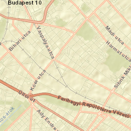 Budapest X. kerület Street Map