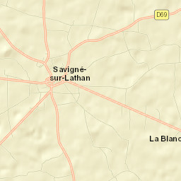 Savigné-sur-Lathan Street Map