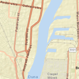 Budapest XXI. kerület Street Map
