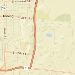 Hibbing Street Map